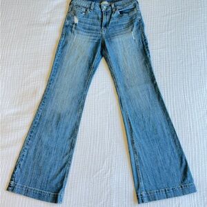 Ariat REAL Denim Slim Trouser Jeans 30R Light Wash Western Flare Mid Rise